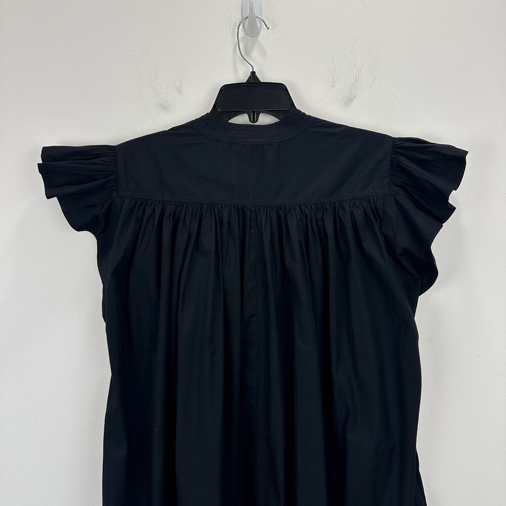 Madewell Flutter Sleeve Button Front Mini Dress P… - image 14